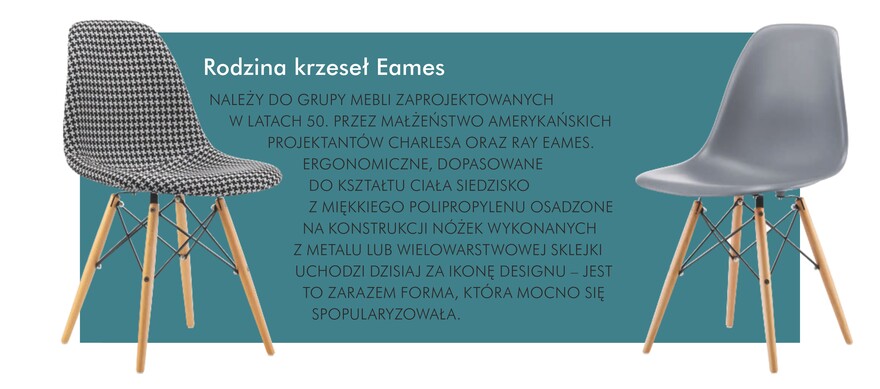 Zdj 6. Rodzina krzeseł Eames